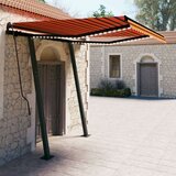 Avtomatska tenda LED + senzor 3,5x2,5 m oranžna in rjava, (20703341) | Shoptok.si