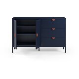 Marckeric Tamno plava metalna komoda 140x90x40 cm Sayla – | shoptok.hr