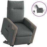 vidaXL Električni naslanjač s funkcijo vstajanja temno siv | Shoptok.si
