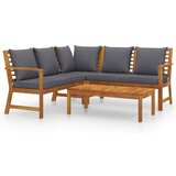 Maison Chic Seti vrtnega pohištva - Vrtna garnitura - Vrtni pohištvo set z blazinami 4-delna trden akacijev les, (21797317) | Shoptok.si