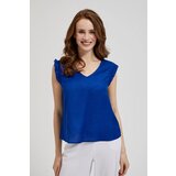 Moodo Women's tank top with frills - navy blue Cijene