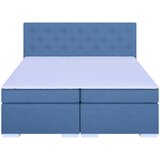 MID.YOU BOXSPRING POSTELJA 180 cm x 200 cm , tekstil, leseni material modra | Shoptok.si