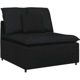  Modularna sofa s jastucima, tkanina, crna | Shoptok.si