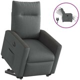 vidaXL Električni naslanjač s funkcijo vstajanja temno siv | Shoptok.si