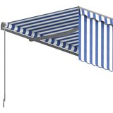  Avtomatsko zložljiva tenda s senčilom 6x3 m modra in bela, (20703076) | Shoptok.si