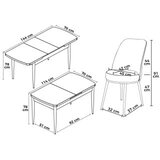 Hanah home trpezarijski set, 7 dijelova, Teget | Eponuda.ba