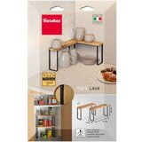 Metaltex Mat črne/naravne lesene dodatne kuhinjske police v kompletu 2 ks 27x8 cm York – | Shoptok.si