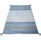 Webtappeti plavo-sivi pamučni tepih Antique Kilim, 60 x 90 cm