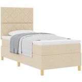 vidaXL krevet s podnicom i madracem krem 90x200 cm tkanina Cijene