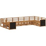 vidaXL Kotna sedežna garnitura 7 pcs Naravna Masiven les akacije, (5000283321) | Shoptok.si