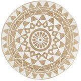 vidaXL Preproga iz jute z belim potiskom ročno izdelana 90 cm, (20668769) | Shoptok.si
