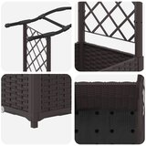  Povišeni krevet s mrežom i krovom Smeđa 125 x 40 x 138 cm PP | shoptok.hr