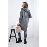 Kesi Sweatshirt with a long back and a graphite hood | shoptok.hr