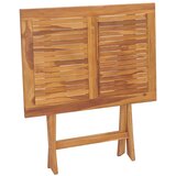  Sklopivi vrtni blagovaonski stol 90x60x75 cm masivna tikovina | shoptok.hr