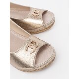 GOODIN Gold wedge sandals with buckle | shoptok.hr