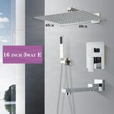 EYN Podometni tuš panel iz medenine | Tuš panel PT04042 — Fiksni — 40 cm | Shoptok.si