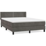  Box spring posteljni z vzmetnico temno siv 140x190 cm žamet, (20739155) | Shoptok.si