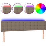  LED uzglavlje smeđesivo 180x5x78/88 cm od tkanine | shoptok.hr