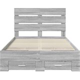 vidaXL Okvir za krevet s ladicama Siva Sonoma 120 x 190 cm - Sivi hrast sonoma 120 x 190 cm | shoptok.hr