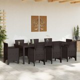  Stol za vrt Smeđa 250 x 100 x 73 cm poliratan | shoptok.hr