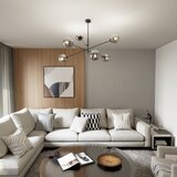  Luster na šipci LINEAR 6xE14/10W/230V crna/siva | Eponuda.com