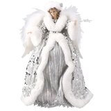 Festa Angel 10, novogodišnja dekoracija, vila, srebrna, 40cm | ePonuda.com