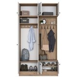Hanah home Ormar za hodnik EA145 - 3840, 119,6x226,4x37,5 cm, Bijela | Eponuda.ba