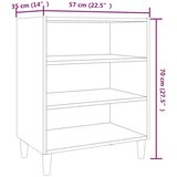  Komoda boja smeđeg hrasta 57 x 35 x 70 cm od konstruiranog drva | shoptok.hr