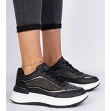 Gemre Black women's sneakers with rhinestones Fucco | Shoptok.si