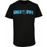 Gorilla Sports sportska unisex majica (l / crna-neon tirkizna) ( 101197-00019-0079 )