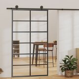 Furnova Drsna vrata z opremo ESG steklo in aluminij 102x205 cm, (21944831) | Shoptok.si