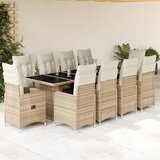  11-dijelni vrtni bistro set od poliratana s jastucima bež | shoptok.hr