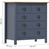  Komoda Hill siva 79 x 40 x 80 cm od masivne borovine | Eponuda.com