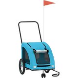 vidaXL Kolesarska prikolica za hišne ljubljenčke modra | Shoptok.si