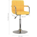 vidaXL Jedilni stol rumeno blago, (20940225) | Shoptok.si