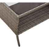  Vrtna sofa 2-sjed s jastucima i stolom sivi poliratan | shoptok.hr