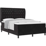  Krevet s opruga kutije s madracem Crna 190 x 140 cm Baršun | shoptok.hr