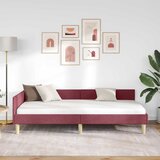  Kutni okvir kreveta Vinska crvena 100 x 200 cm tkanina | shoptok.hr