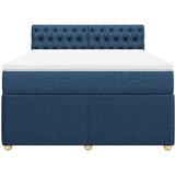  Krevet s oprugama i madracem plavi 140 x 190 cm od tkanine | shoptok.hr