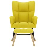  Gugalni stol s podnožnikom Svetlo rumena tkanina, (21814828) | Shoptok.si