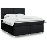 vidaXL Box spring postelja z vzmetnico črna 180x200 cm blago | Shoptok.si