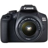 Canon EOS 2000D + EF-S 18-55mm f /3.5-5.6 III SLR Camera Kit 24.1 MP CMOS 6000 x 4000 pixels Black | shoptok.hr