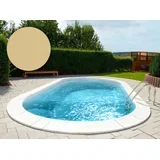 Pool liner Oval 500 x 300 x 120 cm - Sand - Debljina 0,8 mm / s ovjesnim rubom P1