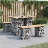 vidaXL Vrtna gabionska klop 100x70x72 cm trdna borovina Cene