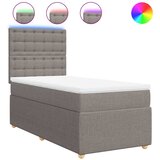  Krevet s oprugama i madracem smeđesivi 100 x 200 cm od tkanine | shoptok.hr