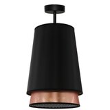  Duolla - Plafonski luster BELL SHINY 1xE27/15W/230V, prečnik 25 cm, crna/bakrena | Eponuda.com