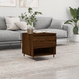 vidaXL Klubska mizica rjavi hrast 50x46x50 cm inženirski les | Shoptok.si
