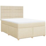 vidaXL Krevet s oprugama i madracem krem 140 x 190 cm od tkanine | shoptok.hr