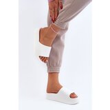 Boto FB3 Women's Thick Sole White Slides Oreithano | shoptok.hr