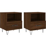 Maison Chic Dvo delni komplet Nočne omarice - Nočne mize rjavi hrast 40x35x47,5 cm inženirski les, (21688191) Cene